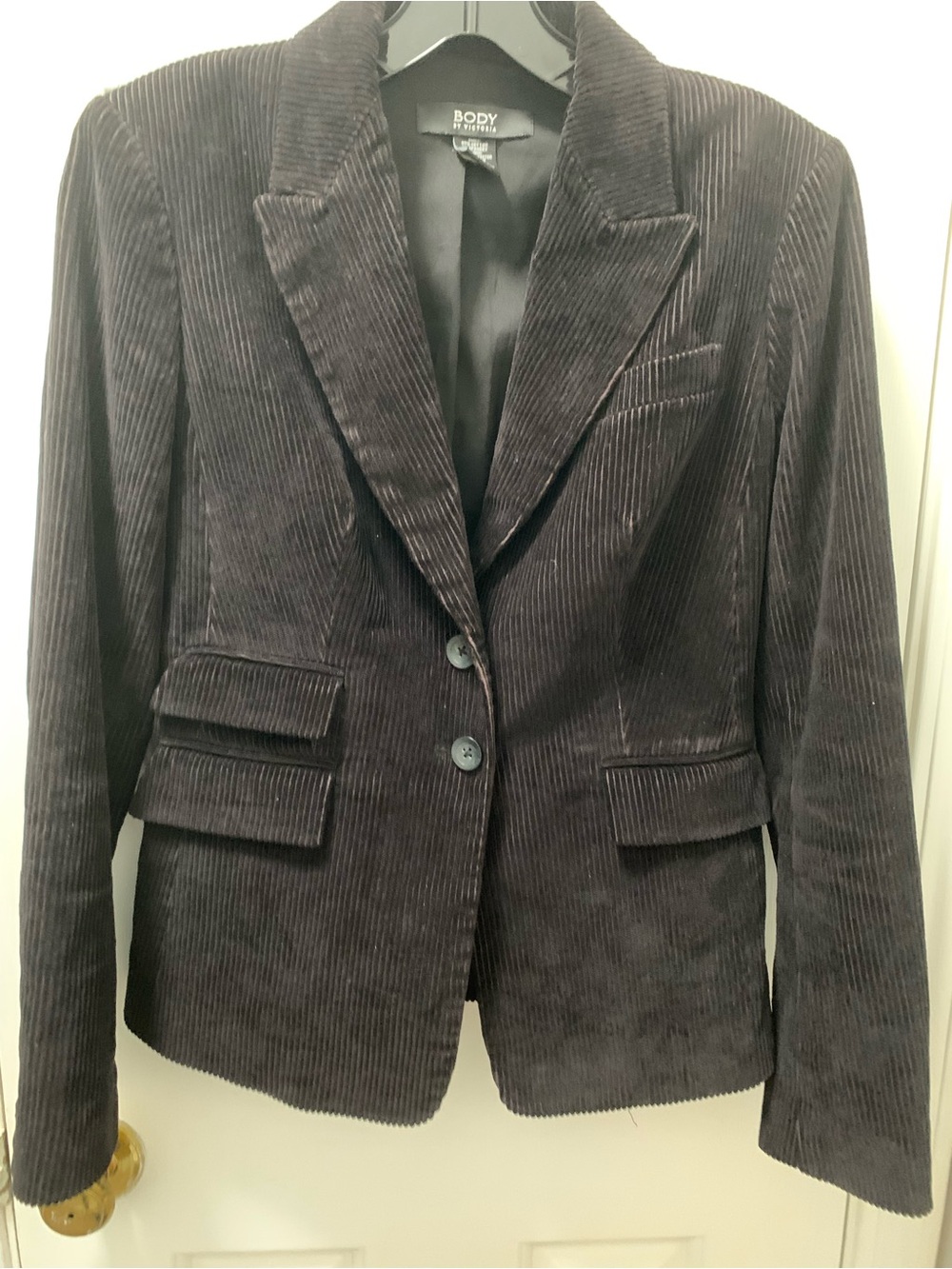 Body by Victoria Black Corduroy Blazer Jacket